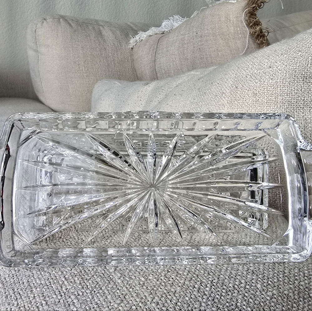 Longchamp 1/4 lb Crystal Butter Dish - Picture 2 of 5